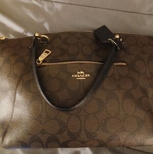 Coach Dark Brown Signature Tote